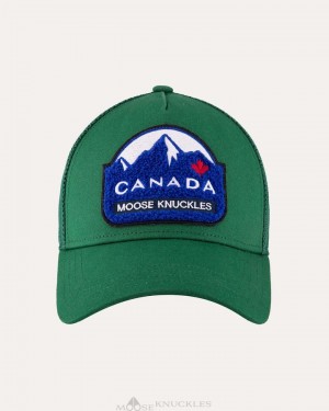 Baseball caps Moose Knuckles Canadiana Patch Cap Homme Malachite | AJYGN-4701