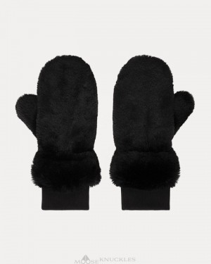 Gant Moose Knuckles Cheever Mittens Femme Noir | PANKV-8461