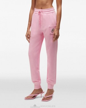 Pantalons Moose Knuckles Brooklyn Jogger Femme Rose | IVRUP-4193