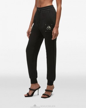 Pantalons Moose Knuckles Brooklyn Jogger Femme Noir | ODHAY-8560