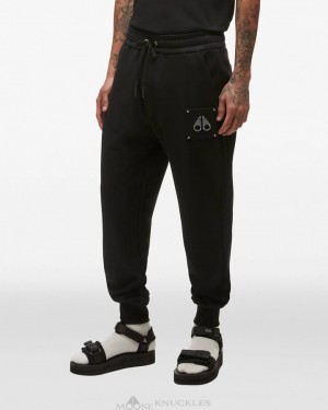 Pantalons Moose Knuckles Brooklyn Jogger Homme Noir | AKIQG-2650