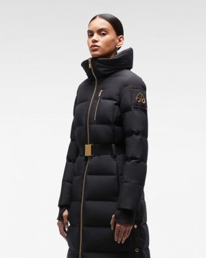 Parkas Moose Knuckles Irving Parka Femme Noir | WAQBM-7461