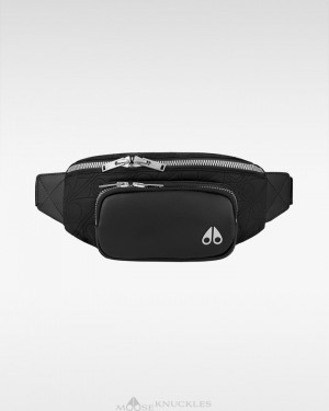 Sacs Moose Knuckles Logo Hip Pouch Homme Noir | KXQLY-7643