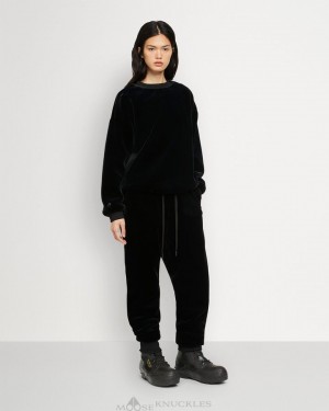 Sweats Moose Knuckles Brooklyn Bunny Crew Neck Femme Noir | LJIFW-0381