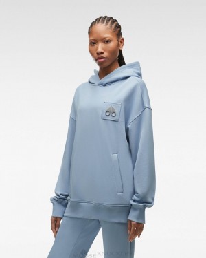 Sweats Moose Knuckles Brooklyn Hoodie Femme Bleu | NPDSE-0769