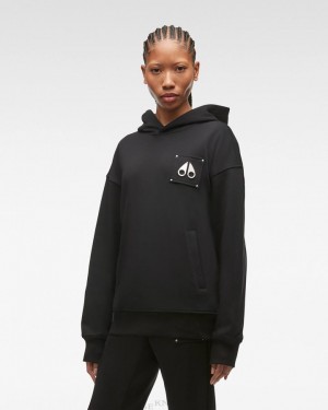 Sweats Moose Knuckles Brooklyn Hoodie Femme Noir | LWVUN-7690