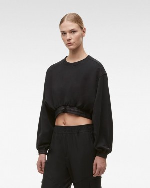 Sweats Moose Knuckles Carlaw Sweatshirt Femme Noir | QNMZT-9854