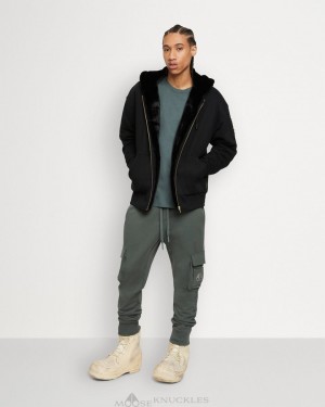 Sweats Moose Knuckles Linden Bunny Homme Noir Noir | JFUCA-0632