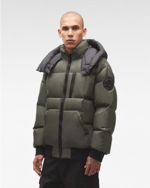 Veste Bombers Moose Knuckles 125th Street Bomber Homme Vert | YPWRD-3590