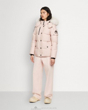 Vestes Moose Knuckles Original 3q Shearling Femme Rose | VZYDC-5479