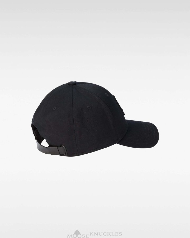 Baseball caps Moose Knuckles Logo Icon Cap Homme Noir Noir | LJMGW-5843