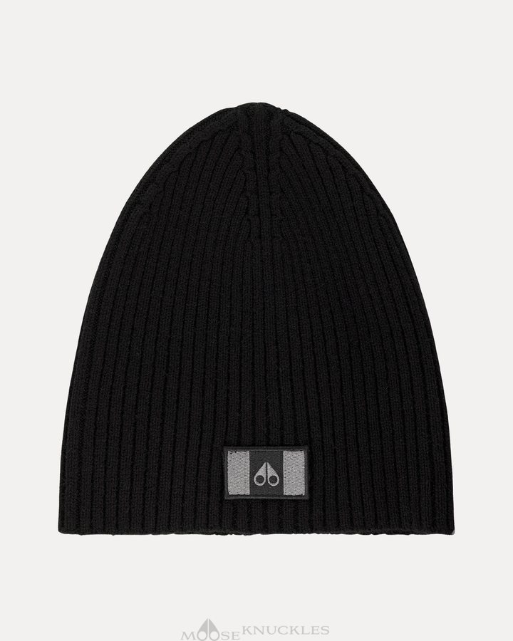 Baseball caps Moose Knuckles Moose Flag Beanie Homme Noir | QUFWX-7904