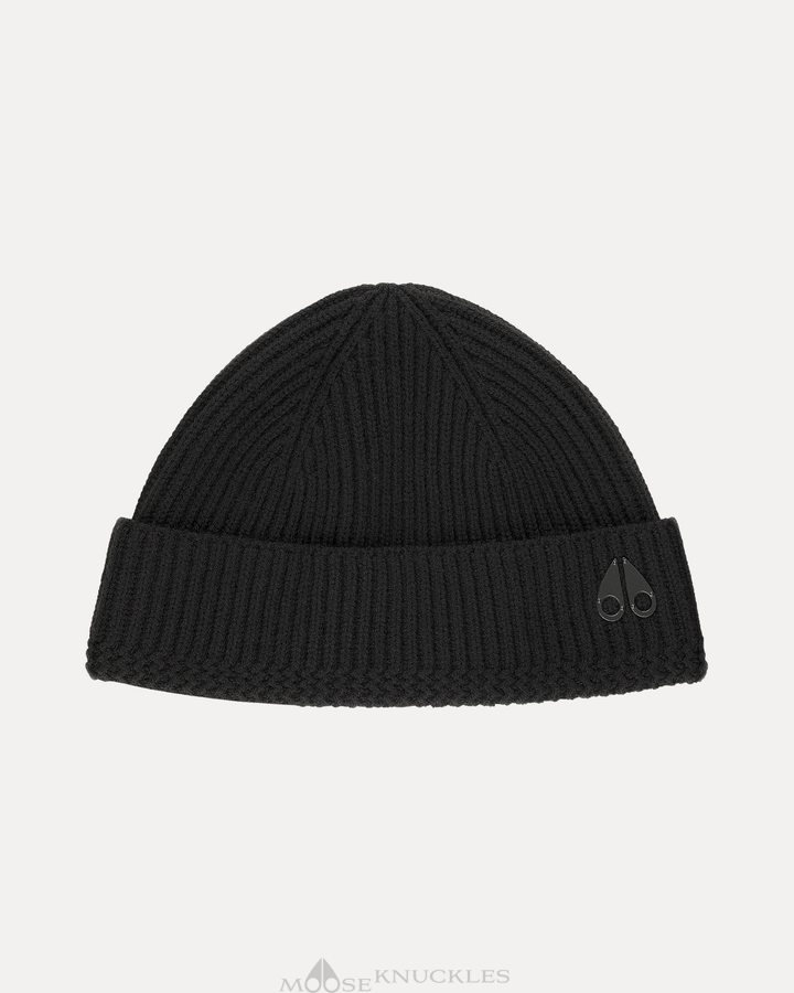 Baseball caps Moose Knuckles Trimble Skull Cap Homme Noir | WNMVD-6287