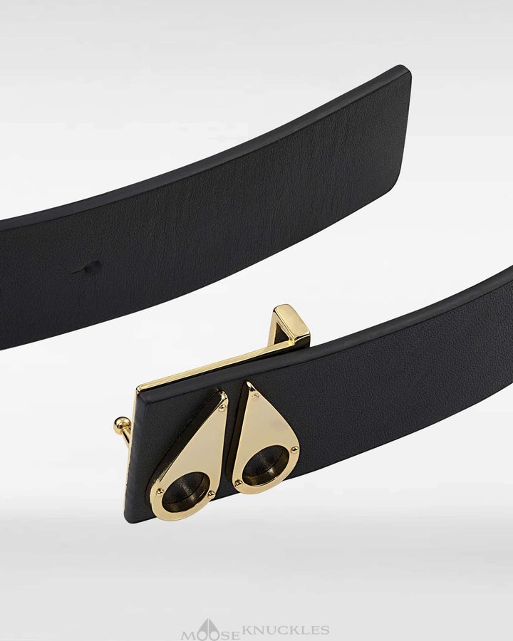 Ceintures Moose Knuckles Logo Icon Belt Homme Doré | KZSLI-3604