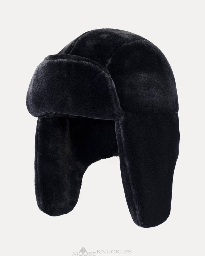 Chapeau Moose Knuckles Bunny Trapper Hat Homme Noir | WYCPK-5018