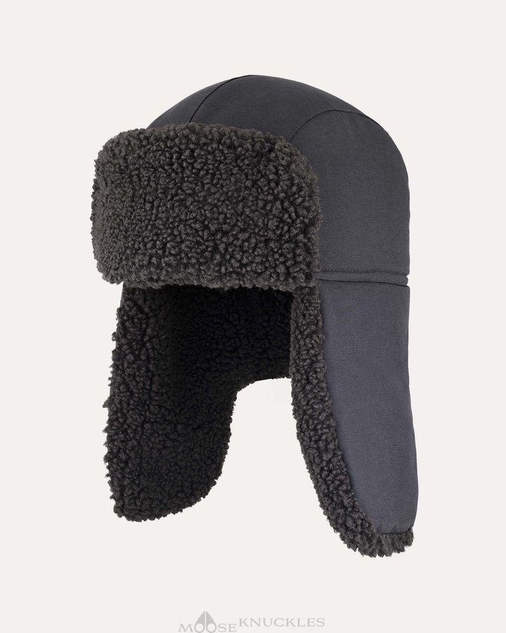 Chapeau Moose Knuckles Quebec Trapper Hat Homme Noir | TVJKW-7269