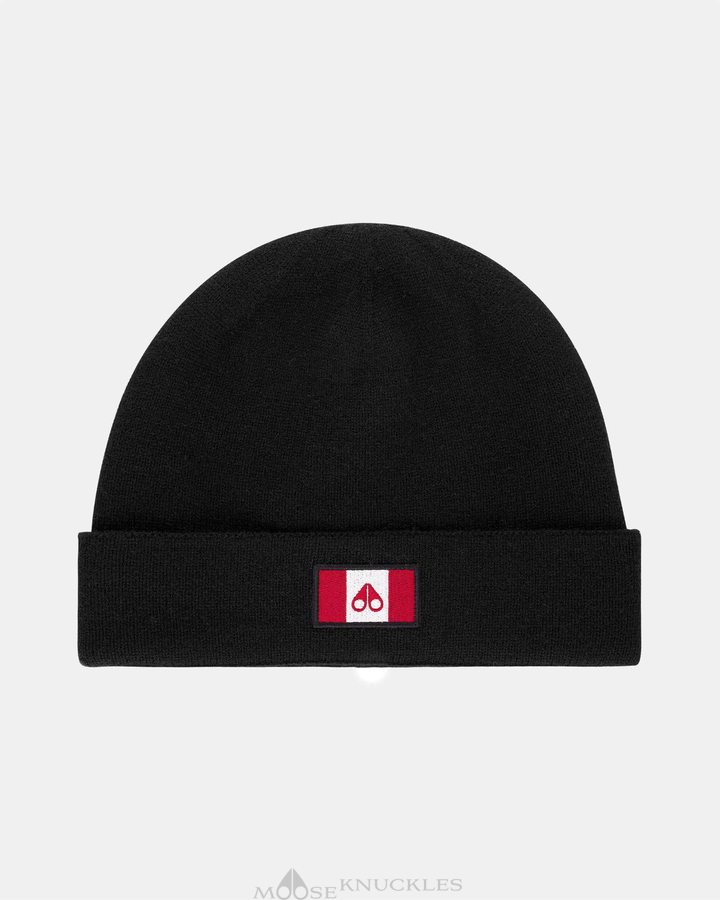 Chapeaux Moose Knuckles Ferris Beanie Femme Noir | UMCXB-4123