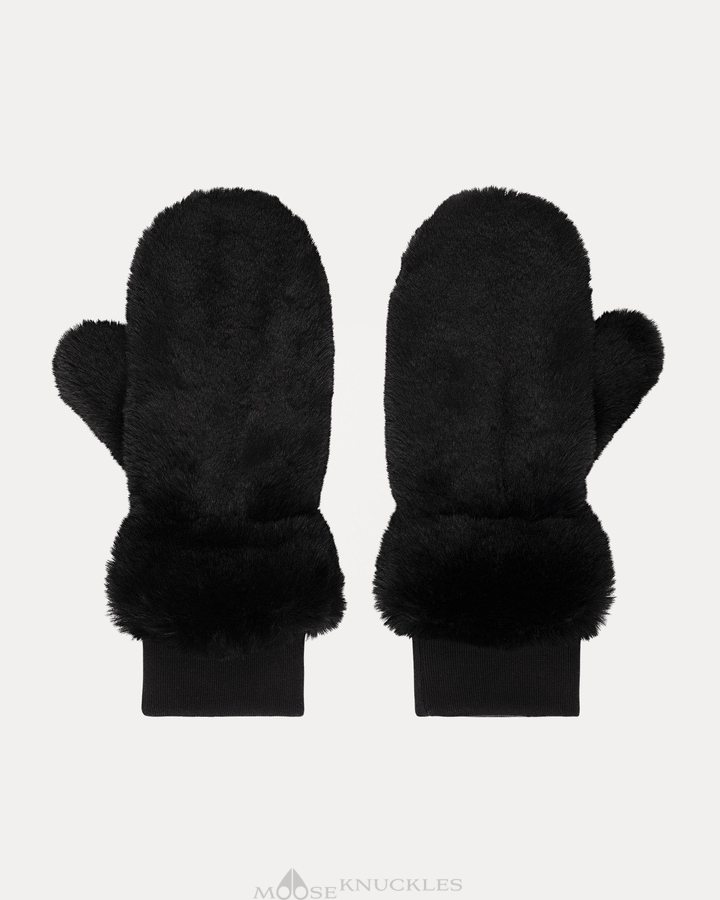 Gant Moose Knuckles Cheever Mittens Femme Noir | PANKV-8461