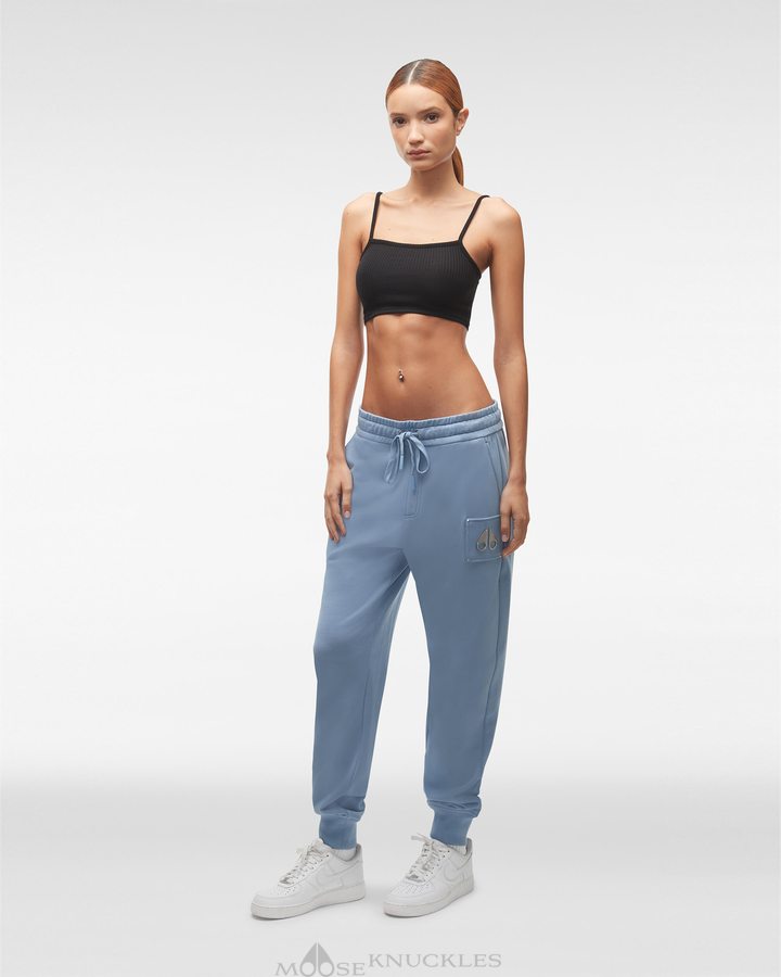 Pantalons Moose Knuckles Brooklyn Jogger Femme Bleu | CLMPH-5749