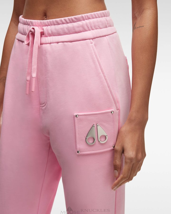 Pantalons Moose Knuckles Brooklyn Jogger Femme Rose | IVRUP-4193