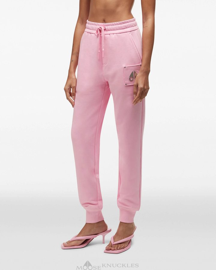 Pantalons Moose Knuckles Brooklyn Jogger Femme Rose | IVRUP-4193