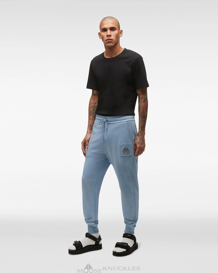 Pantalons Moose Knuckles Brooklyn Jogger Homme Bleu | HQWJD-4697