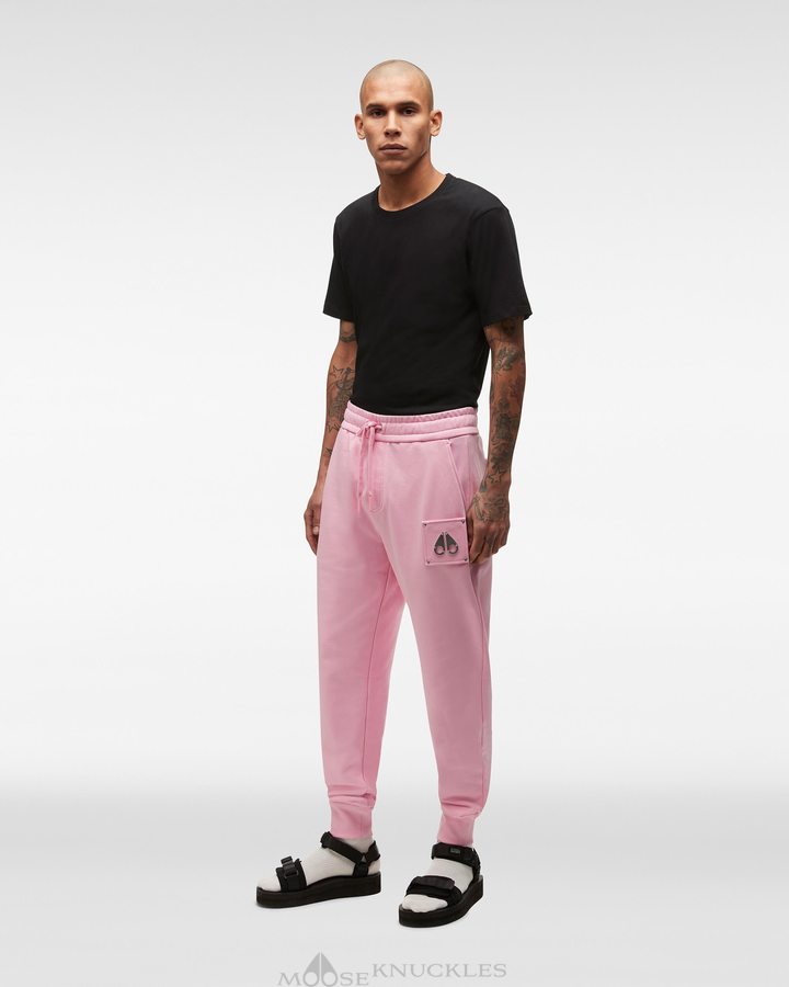 Pantalons Moose Knuckles Brooklyn Jogger Homme Rose | MIRAL-8162