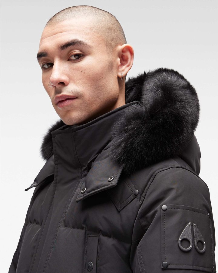 Parkas Moose Knuckles Onyx Big Ridge Parka Homme Noir Noir | FUIBY-1842