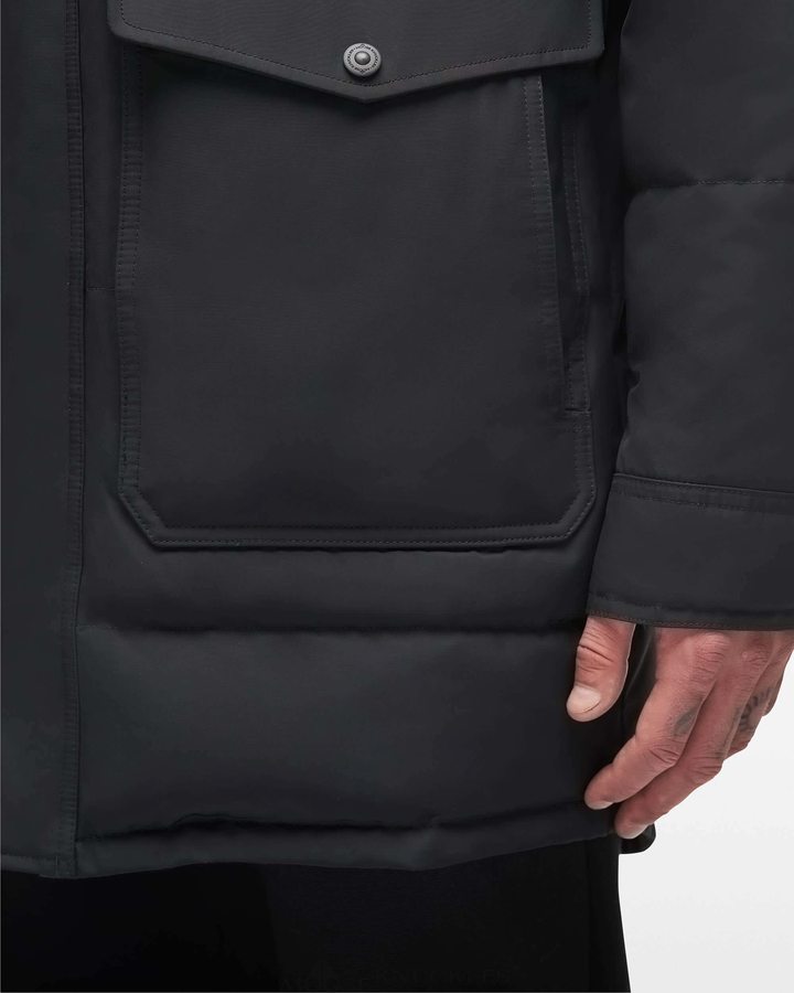 Parkas Moose Knuckles Onyx Big Ridge Parka Homme Noir | NTSXG-4126