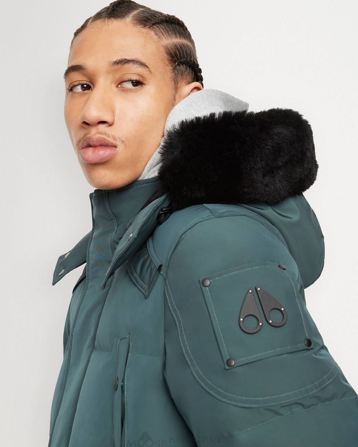 Parkas Moose Knuckles Onyx Big Ridge Parka Shearling Homme Noir | VXOBW-1973