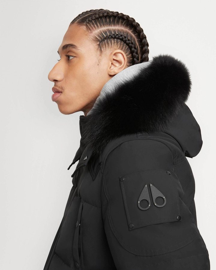 Parkas Moose Knuckles Onyx Big Ridge Parka Shearling Homme Noir Noir | RYPEI-9154