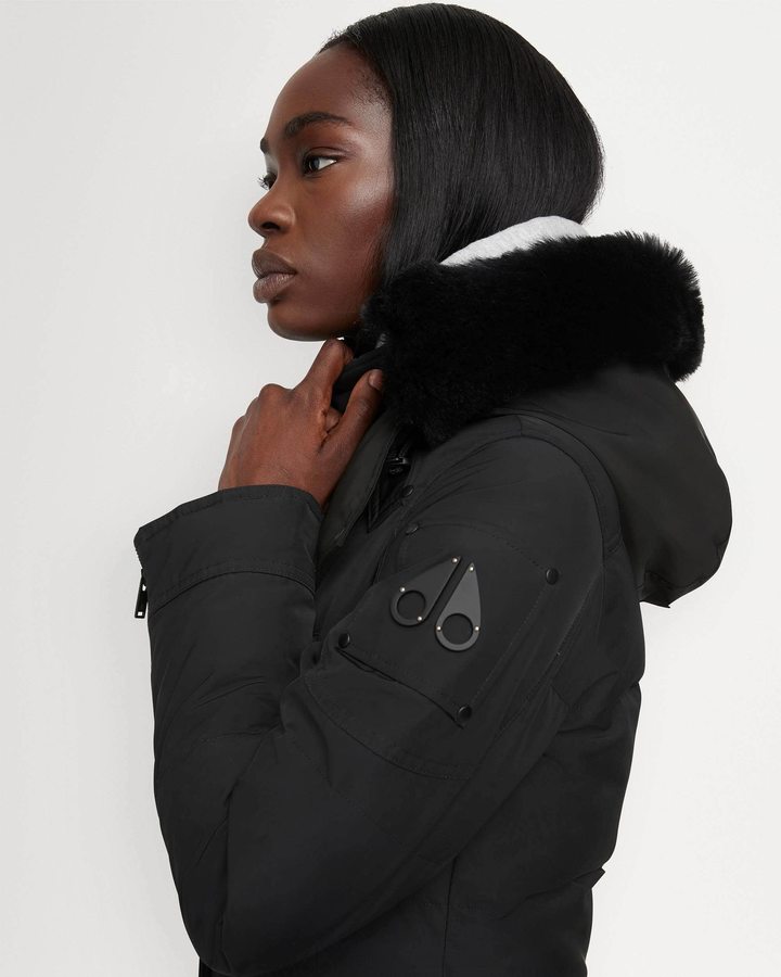 Parkas Moose Knuckles Onyx Causapscal Parka Femme Noir Noir | SNQLD-2863