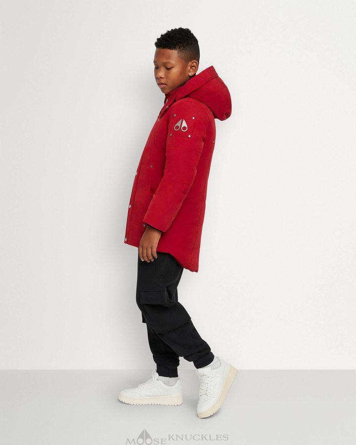 Parkas Moose Knuckles Original Parka Enfant Rouge Foncé | QNVXH-1423