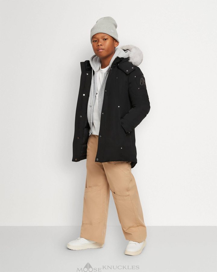 Parkas Moose Knuckles Original Parka Shearling Enfant Noir | CPXWI-2761