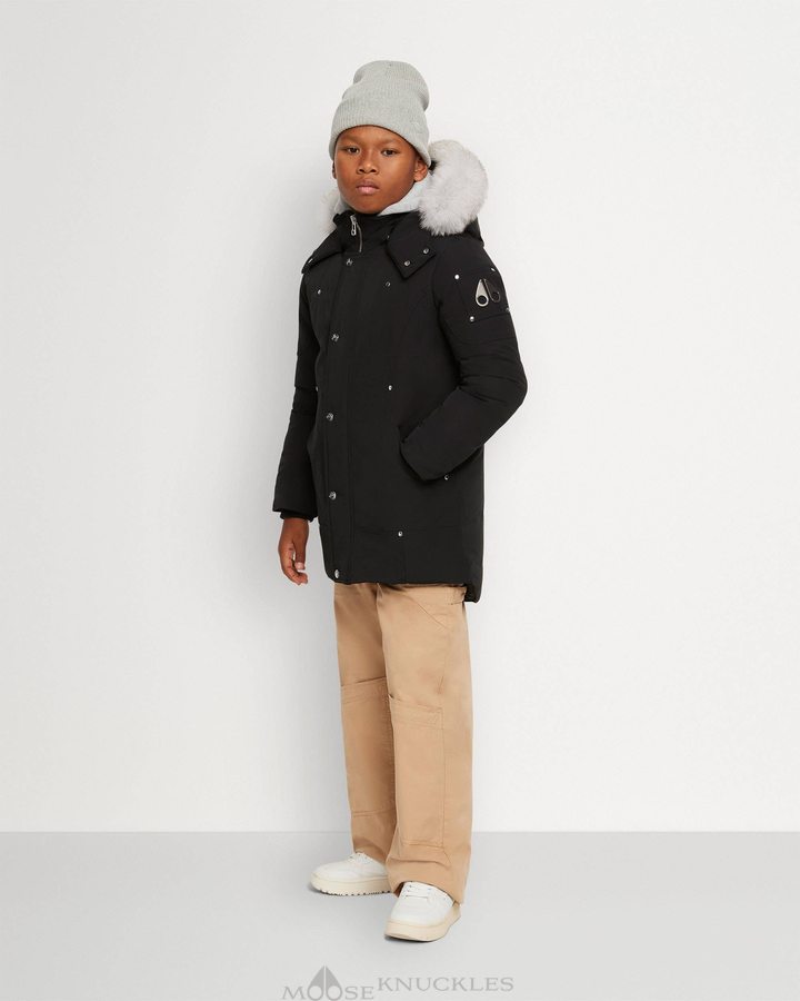 Parkas Moose Knuckles Original Parka Shearling Enfant Noir | CPXWI-2761