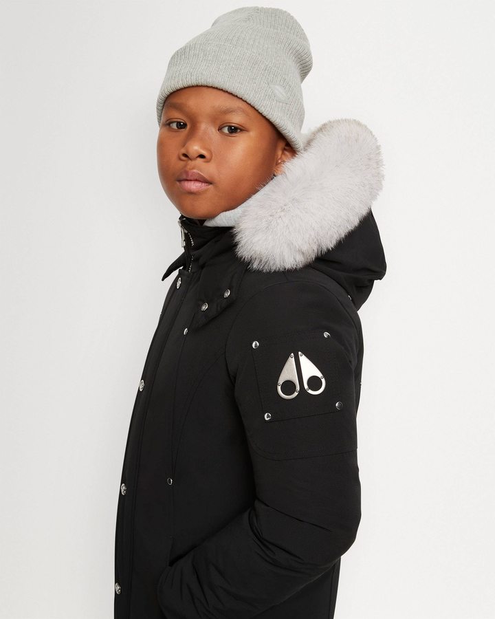 Parkas Moose Knuckles Original Parka Shearling Enfant Noir | CPXWI-2761