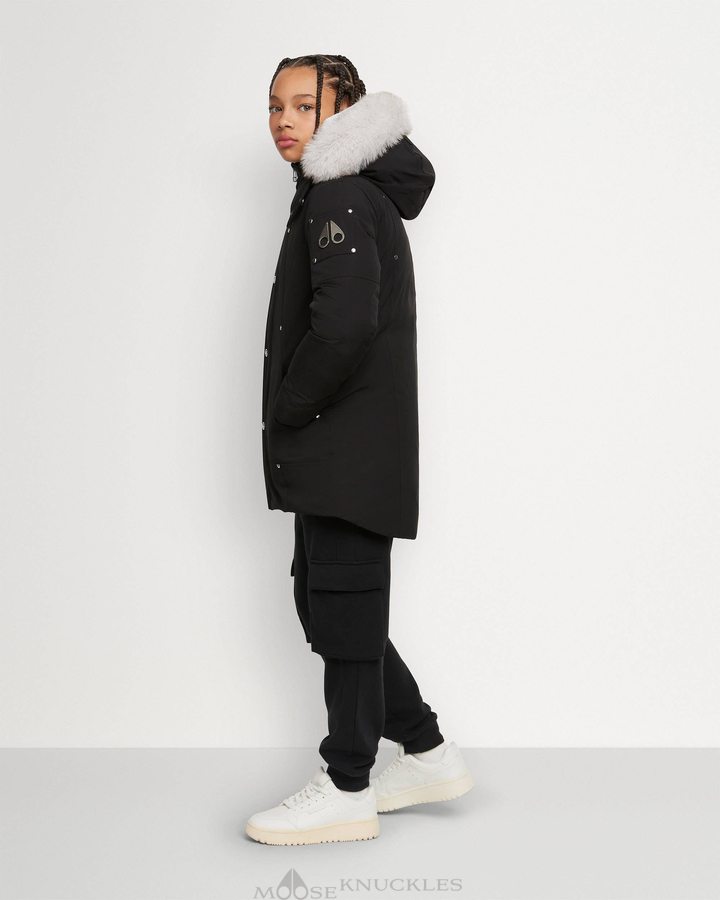 Parkas Moose Knuckles Original Parka Shearling Enfant Noir | CPXWI-2761