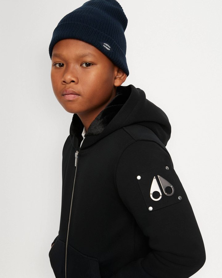 Sweat a Capuche Moose Knuckles Classic Bunny Enfant Noir Noir | MRDXC-3501