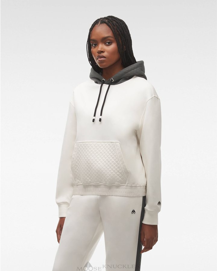 Sweats Moose Knuckles Atlantic Hoodie Femme Plaster | UMEVR-5839