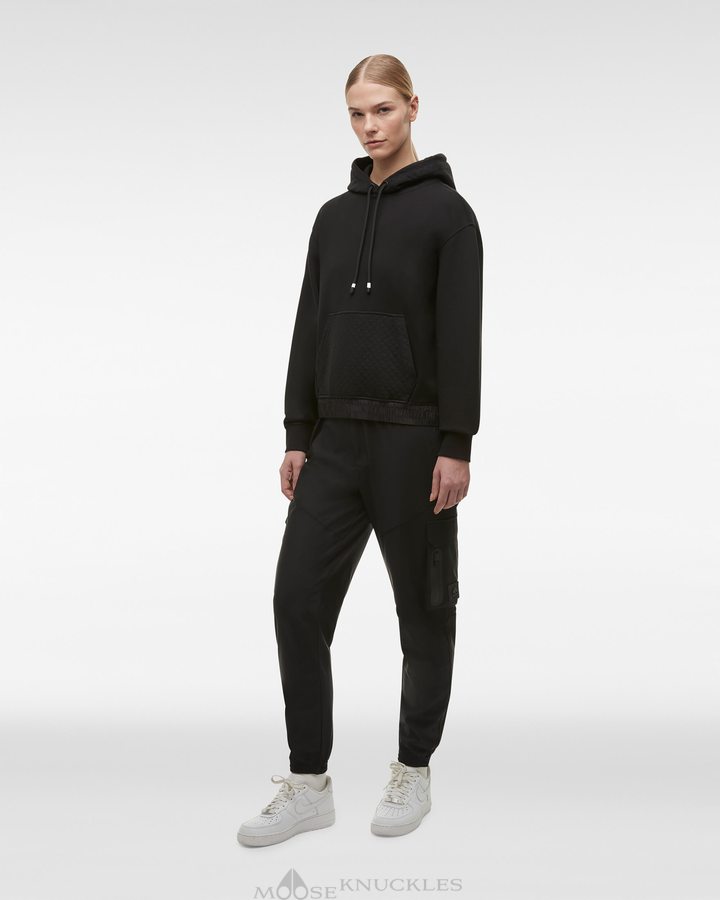 Sweats Moose Knuckles Atlantic Hoodie Femme Noir | GNJXO-2657