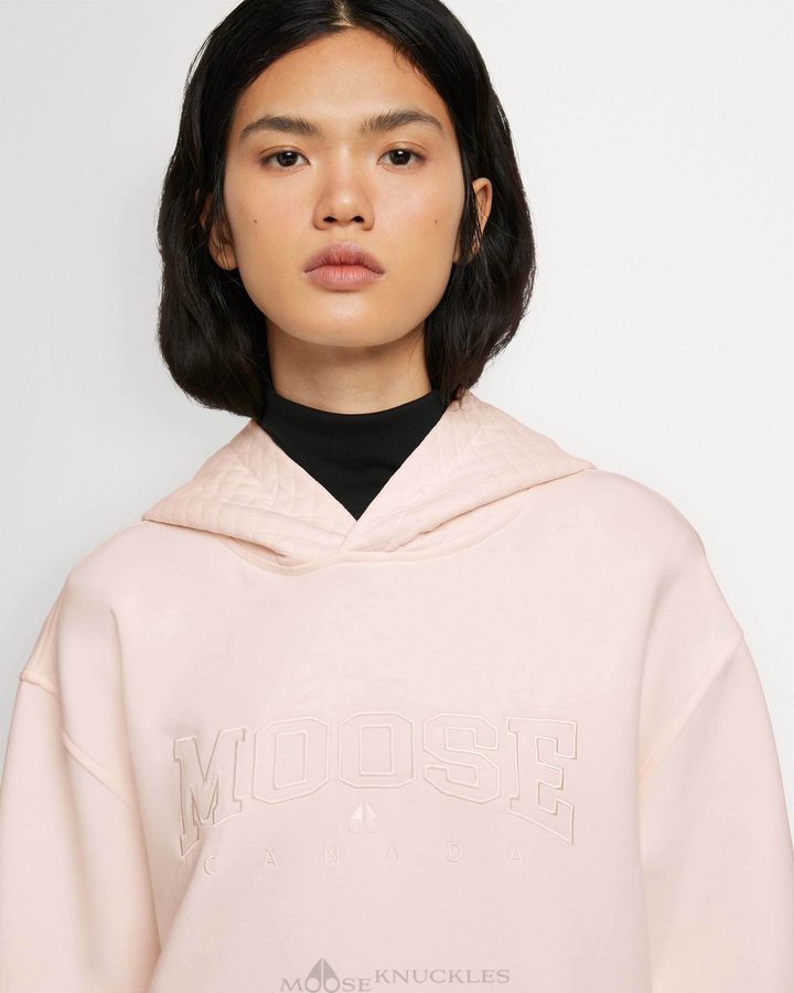 Sweats Moose Knuckles Atlantic Hoodie Femme Rose | RSGJC-9820