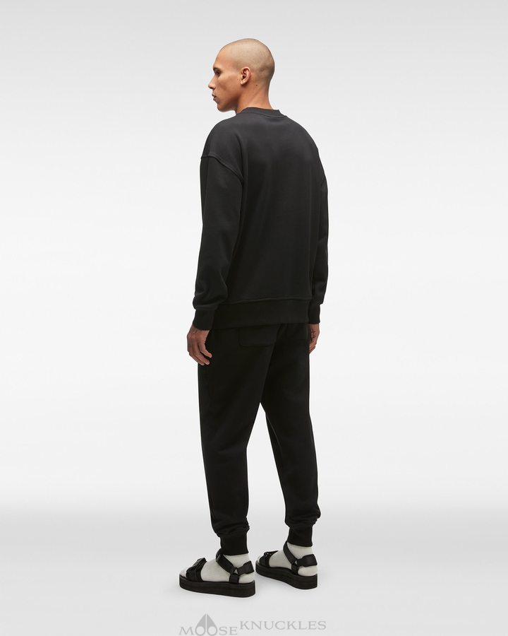 Sweats Moose Knuckles Brooklyn Crew Neck Homme Noir | WSRVD-7459