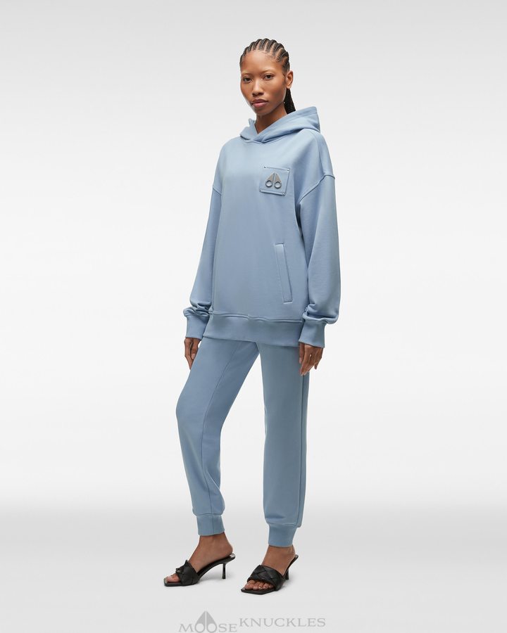 Sweats Moose Knuckles Brooklyn Hoodie Femme Bleu | NPDSE-0769