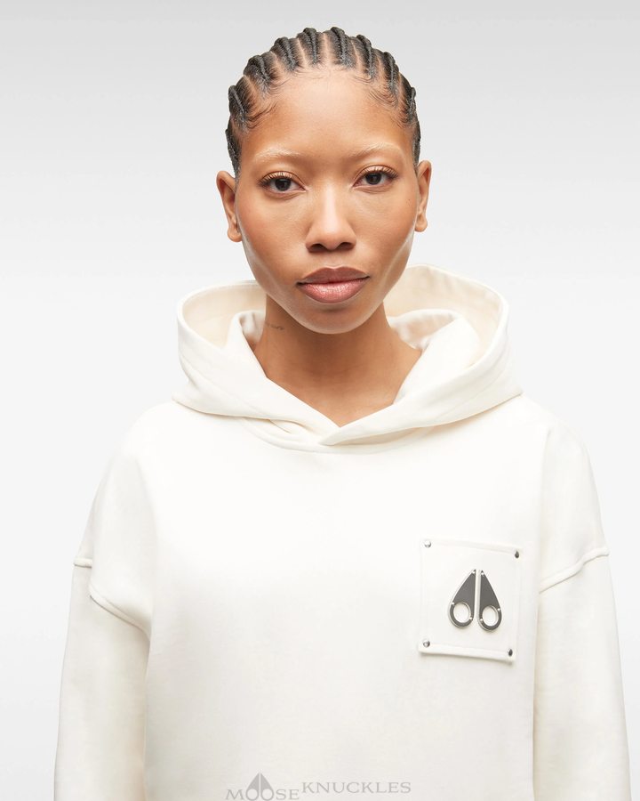 Sweats Moose Knuckles Brooklyn Hoodie Femme Plaster | KCOUH-8163