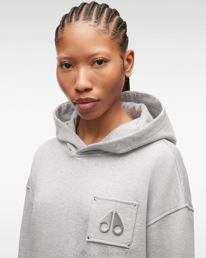 Sweats Moose Knuckles Brooklyn Hoodie Femme Grise | PUKYV-5018