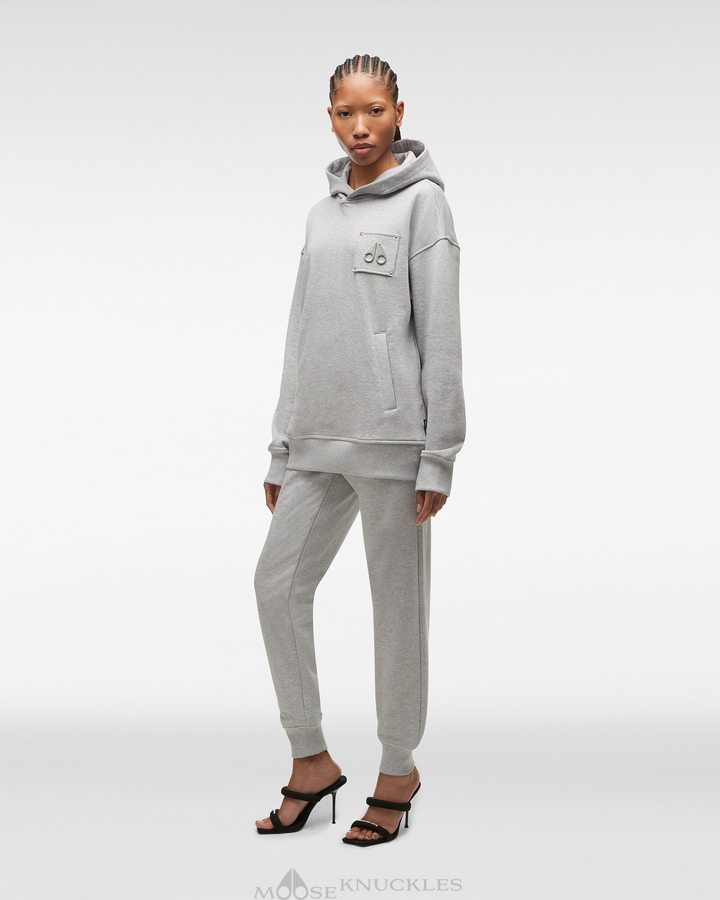 Sweats Moose Knuckles Brooklyn Hoodie Femme Grise | PUKYV-5018