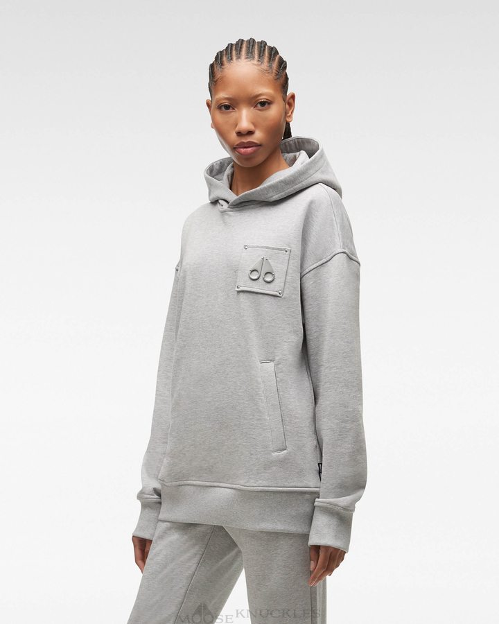 Sweats Moose Knuckles Brooklyn Hoodie Femme Grise | PUKYV-5018