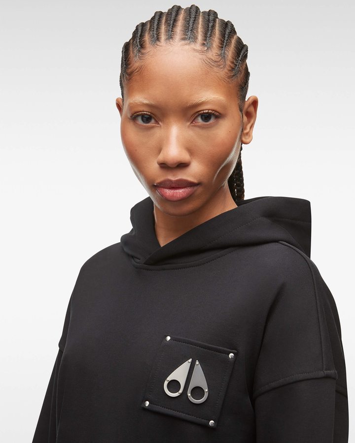 Sweats Moose Knuckles Brooklyn Hoodie Femme Noir | LWVUN-7690