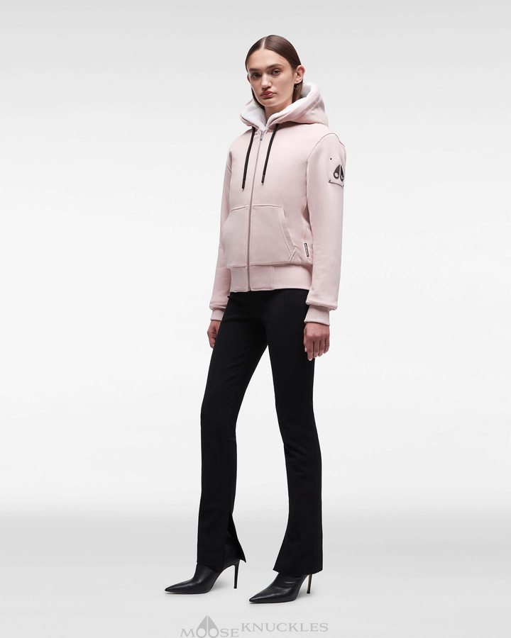 Sweats Moose Knuckles Classic Bunny Femme Rose Blanche | SJOVB-7968