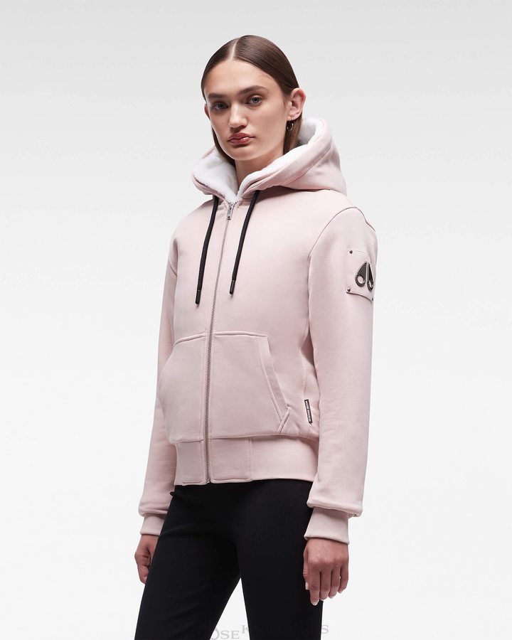 Sweats Moose Knuckles Classic Bunny Femme Rose Blanche | SJOVB-7968